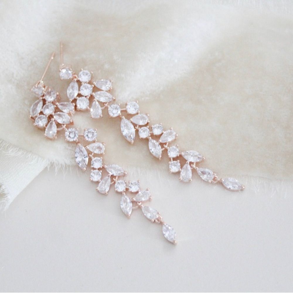 14k Gold Plated Earrings  Choose 1 Rose Gold Gold White Gold
